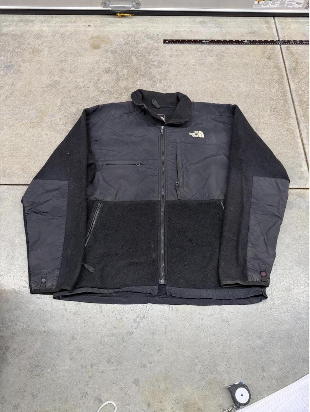 vintage the north face black denali fleece jacket size large